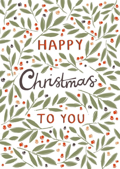 Classic Christmas Card - Festive Foliage created by @VickyYorkeDesigns