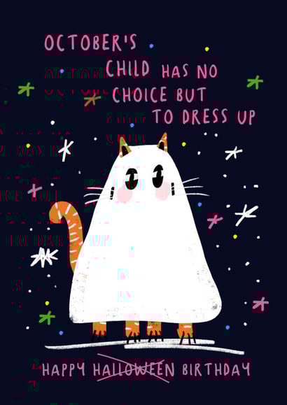 Fun October Birthday Card for Everyone
Boo created by NICHOLA COWDERY ILLUSTRATIONS 