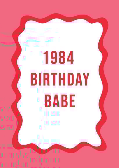 Modern 40th Birthday Card - For Her - 1984 Birthday Babe created by @Laura Lonsdale Designs