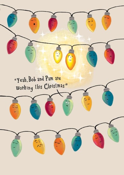 Funny Christmas Card - Christmas Lights - Working This Christmas created by Sarah Wilton