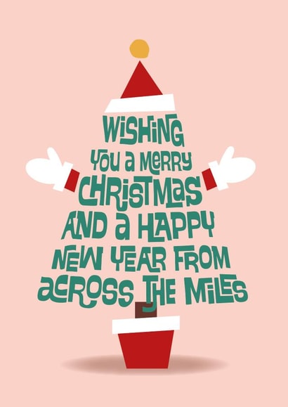 Cute Christmas Card - Tree - Santa created by Poppy Lane