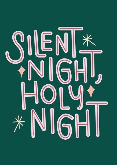 Modern Christmas Card - Silent Night - Holy Night created by Jazmyn Young