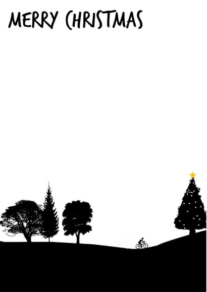 Christmas Cyclist - Festive Scene Cycling Christmas Card created by Worry Less Design