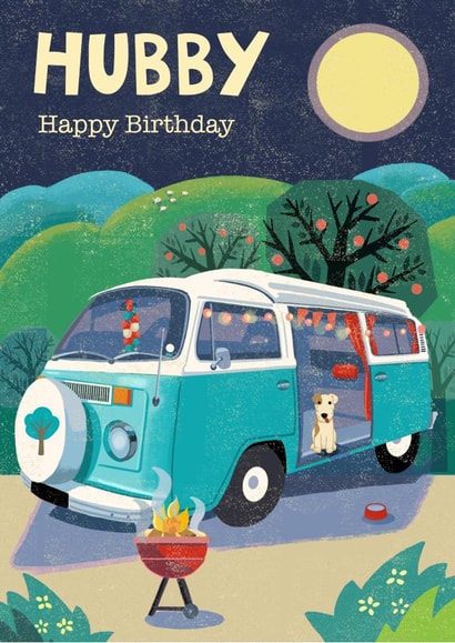 Classic Birthday Card - For Husband - Campervan created by Rocket68