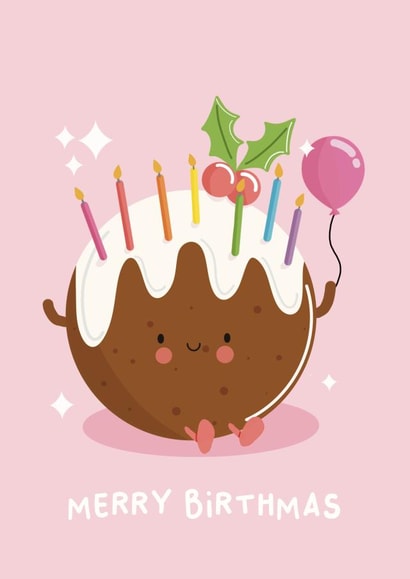 Cute Birthday Card - December Baby - Pudding created by Pri M