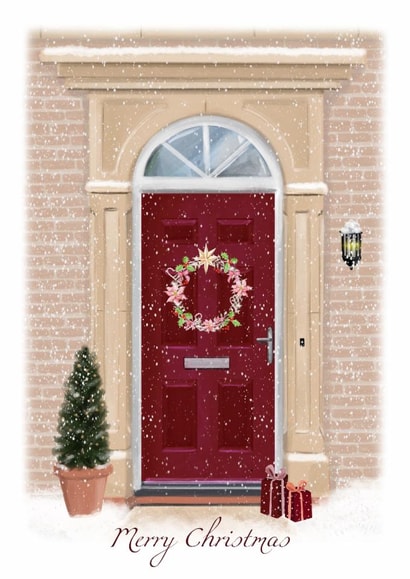 Festive Red Door Christmas Card created by Samantha