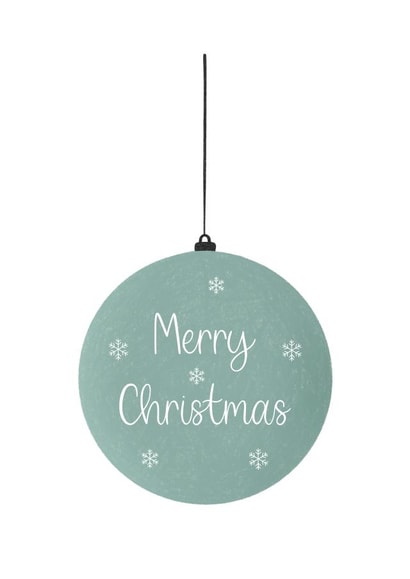 Classic Christmas Card - Bauble - Snowflakes created by Kalm Lettering