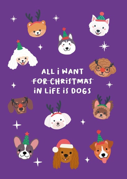 Funny Cute Dog Christmas Card created by Xoxo Designs by Ruth