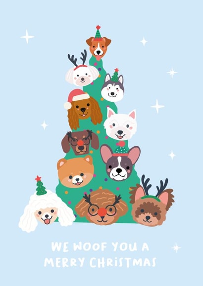 Cute Colourful Christmas Dog Card created by Xoxo Designs by Ruth 