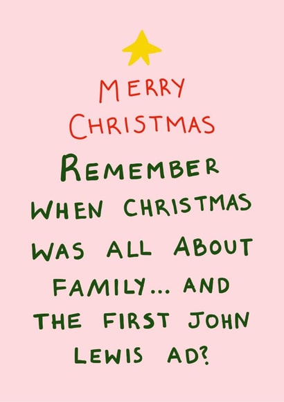 Fun Christmas Card - Typography - John Lewis Ad created by LittleTalesByGem