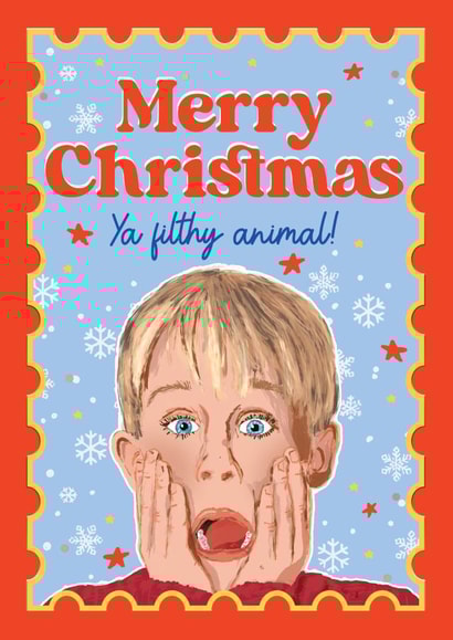 Funny Christmas Card - Home Alone - Ya Filthy Animal created by Foggish
