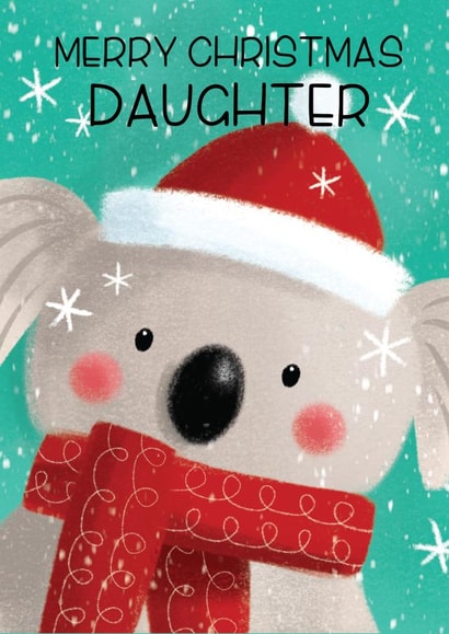 Cute koala Christmas design - Fun Christmas for your daughter created by Paper Valley Design Studio