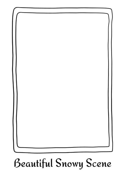 Funny Christmas Card - Simple Drawing - Beautiful Snowy Scene created by Harry Joseph