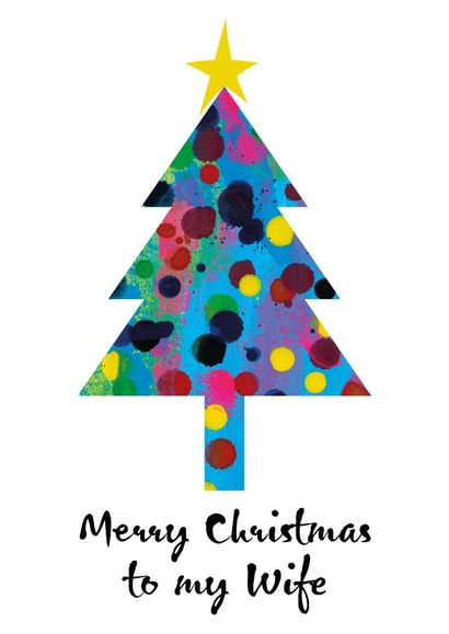 Classic Christmas Card -  For Wife - Christmas Tree created by size3art