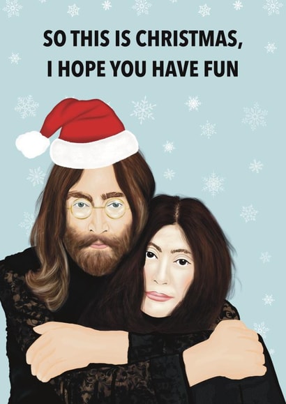 Fun Christmas Card - John Lennon & Yoko Ono - Christmas Song created by Choo Choo 