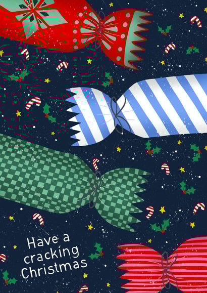 Cute card for friends & family - Christmas Crackers - Have a cracking Christmas created by Studio Sage UK