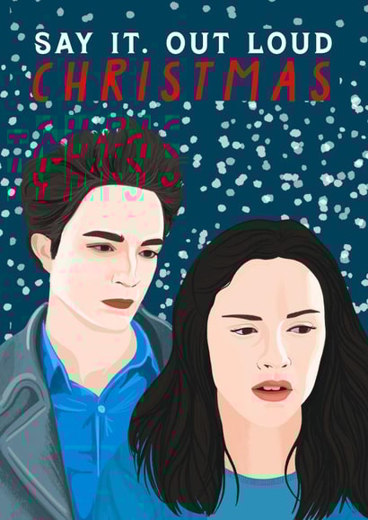 Funny Christmas Card - Twilight - Say It Out Loud created by URGHH Card Co.