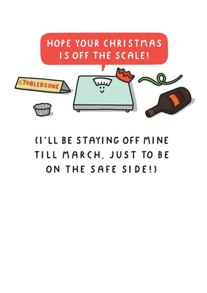 Funny Christmas Card - Hope Your Christmas Is Off The Scale! - Diet created by mungo and shoddy