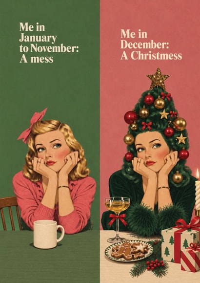 Funny Christmas Card - A Christmess - A Mess created by Phaedra Peer