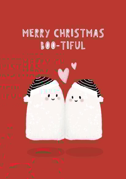 Cute Merry Christmas Ghosts card created by Giddy Kipper