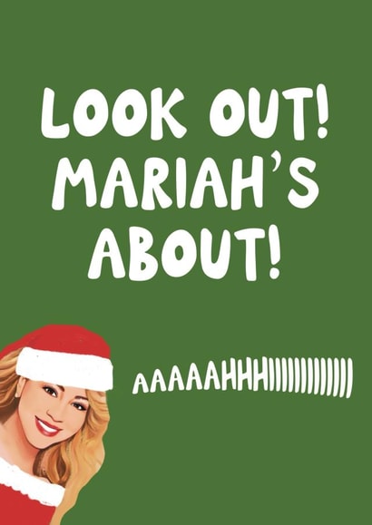 Funny Mariah Christmas Card created by Giddy Kipper