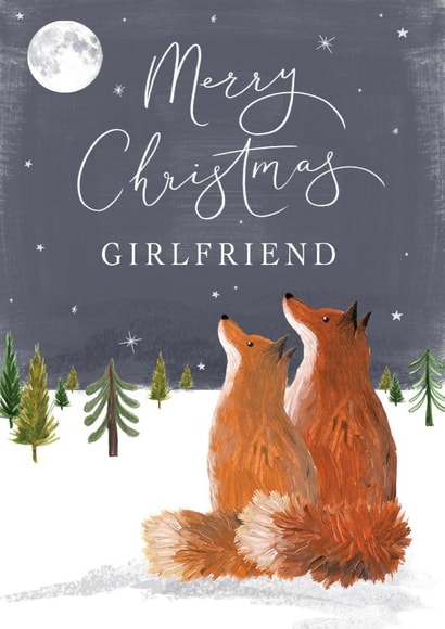 Woodland Fox Merry Christmas Girlfriend Card created by Making Meadows Ltd