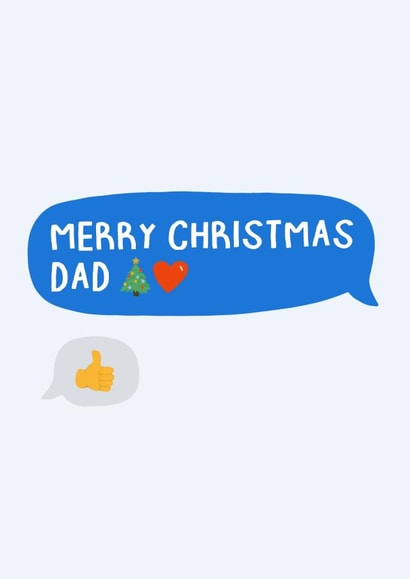 Funny Christmas Card - For Dad - Thumbs Up Text created by Amelia Ellwood