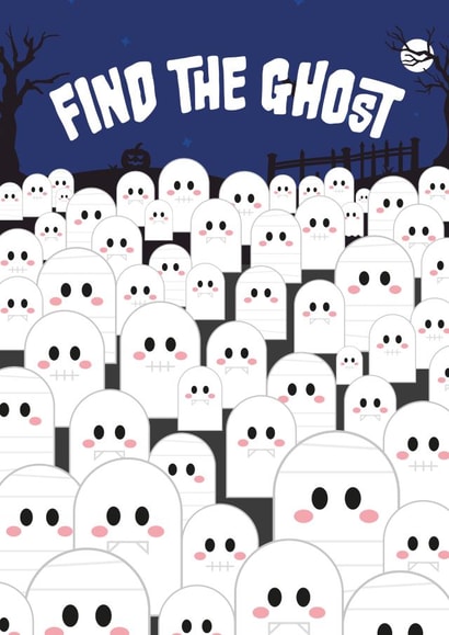 Fun Halloween Card - Brainteaser - Ghosts created by Cookie Design
