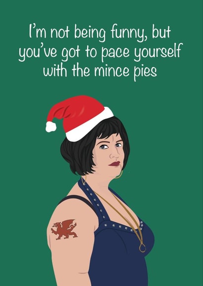 Funny Christmas card for friends and family - Nessa - Gavin and Stacey created by DBD Designs