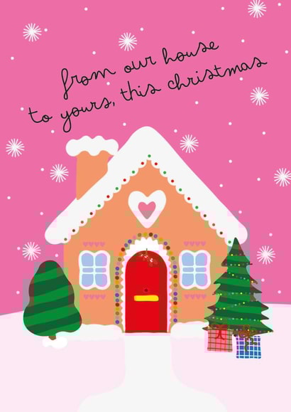 Cute Gingerbread House Christmas Card created by Skew Whiff Design & Illustration
