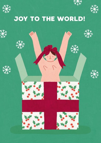 Rude Christmas Card - For Her - Joy To The World created by Stormy Knight