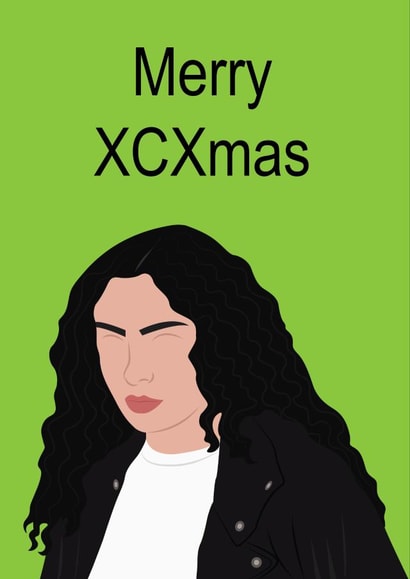 Charli XCX Brat Christmas card - Merry XCXmas created by DBD Designs