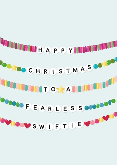 Fearless Swiftie Christmas card created by Percy & Pearl