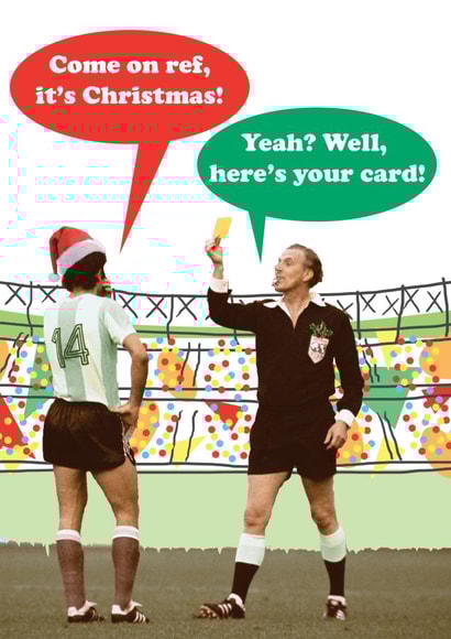 Funny Football Christmas Card - Sports - Come On Ref It's Christmas created by Quitting Hollywood
