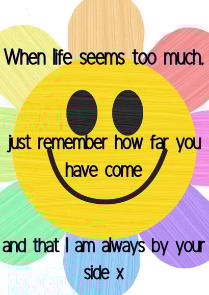 Mental health support smile created by Sandra M