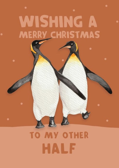 Cute Christmas Card - Other Half - Penguins created by lil wabbit
