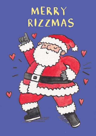 Funny Christmas Card - Merry Rizzmas - For Partner created by Jelly Armchair