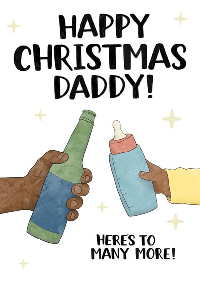 Funny Christmas Card - For Dad - Cheers created by Doris Dishcloth