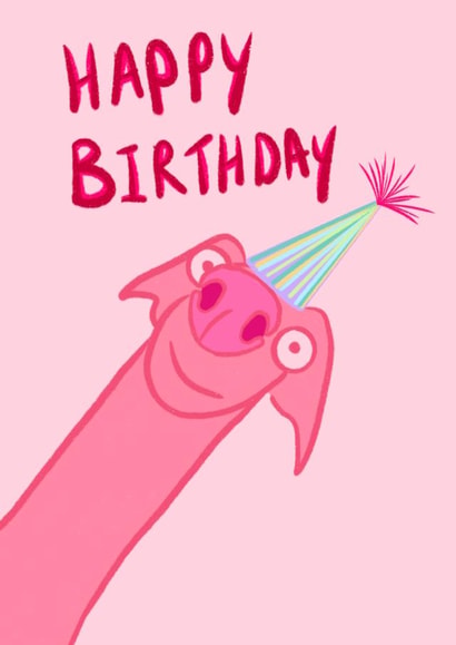 Happy Birthday- Fun and vibrant birthday card for dog lovers created by Gal + Goose 