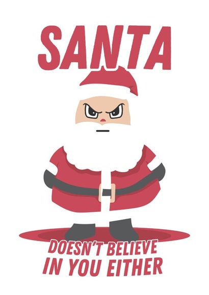 Hilarious Christmas Card for those Grinches out there created by Bolt + Paper