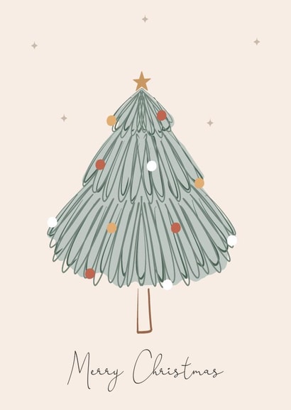 Pretty Christmas Card - Christmas Tree created by Little Prints Fred Designs