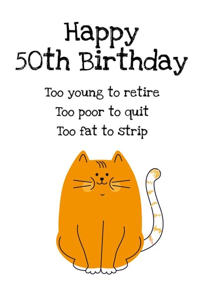 Funny 50th birthday card created by Squelia