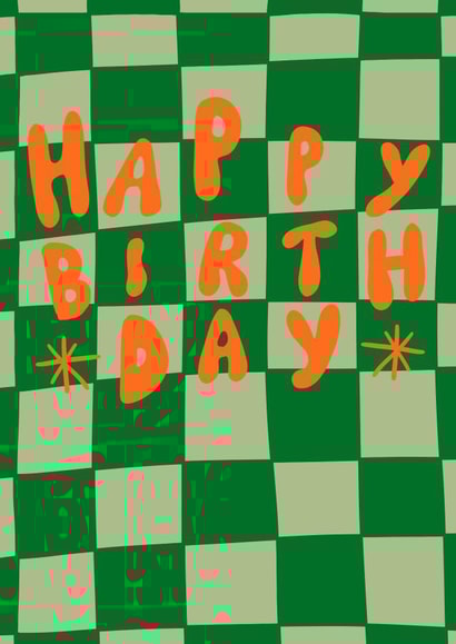 Checkerboard Happy Birthday Illustrated Card created by Brand13
