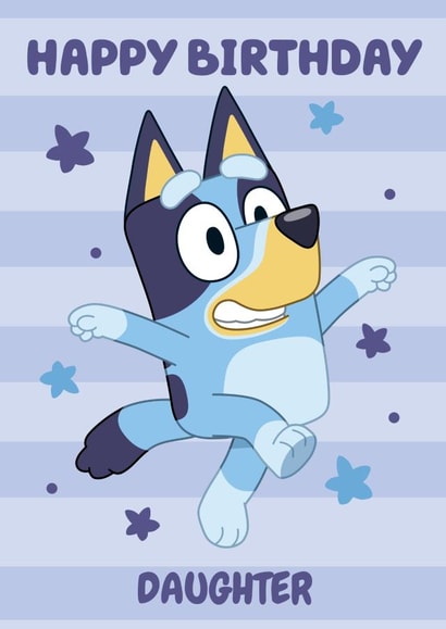 Cute Fun Bluey Themed Birthday Card for Daughter – Kids Birthday – Girl created by Danilo