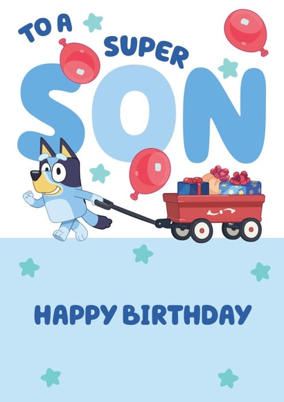 Bluey Cute Birthday Card for Son – Kids Birthday – Boy created by Danilo