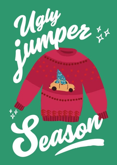 Funny Christmas Card - Ugly Jumper Season created by Feel Good Supplies