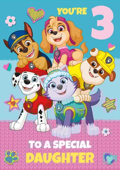 Paw Patrol 3rd Birthday Card for Daughter created by Danilo
