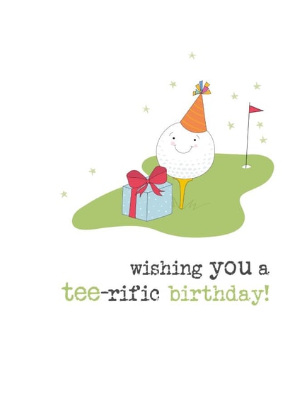 Cute Birthday Card - Golf - Pun created by Dandelion Stationery
