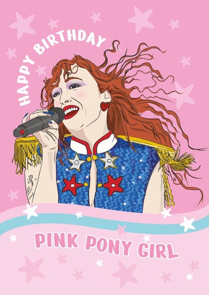 Pretty Birthday Card - Chappell Roan - Pink Pony Girl created by Rulu