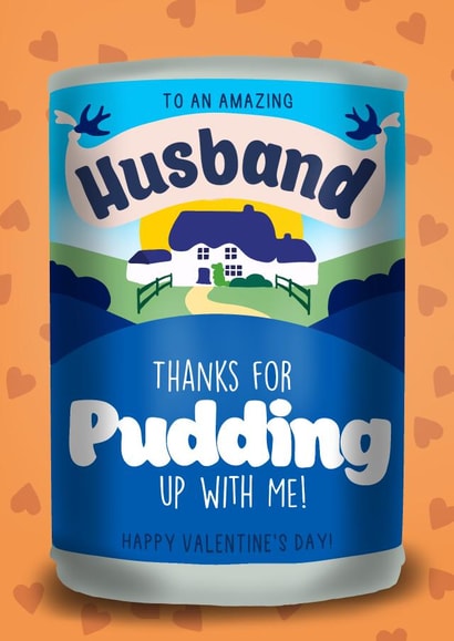 Funny Valentine’s Day Card - Rice Pudding - For Husband created by I Draw Stuff 